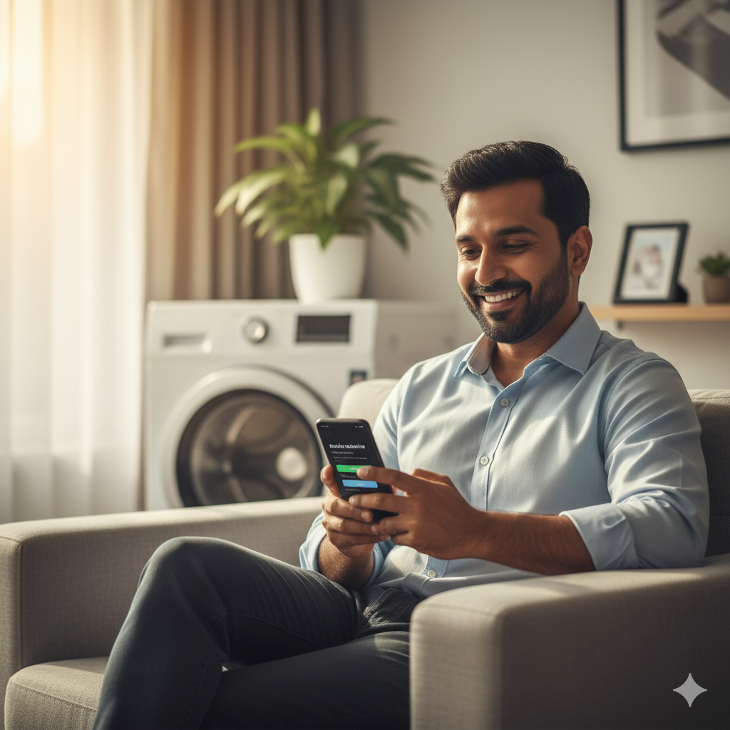 Book washing machine repair service